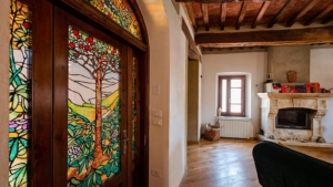 2 ferienhaus il palazzo sued toskana buntes fensterglas