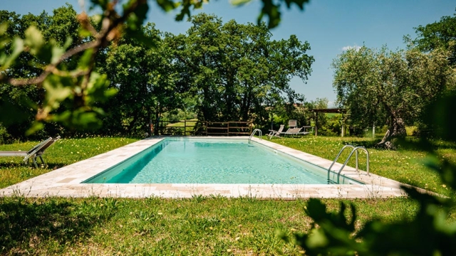 ferienhaus poggio di luca alleinlage ausblick pool im gruenen