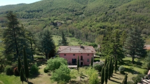 villa rosa vogelperspektive auf das anwesen